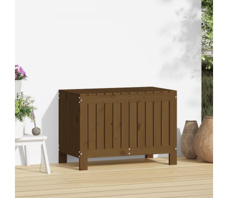 vidaXL S&auml;ilytyslaatikko hunajanruskea 76x42,5x54 cm t&auml;ysi m&auml;nty