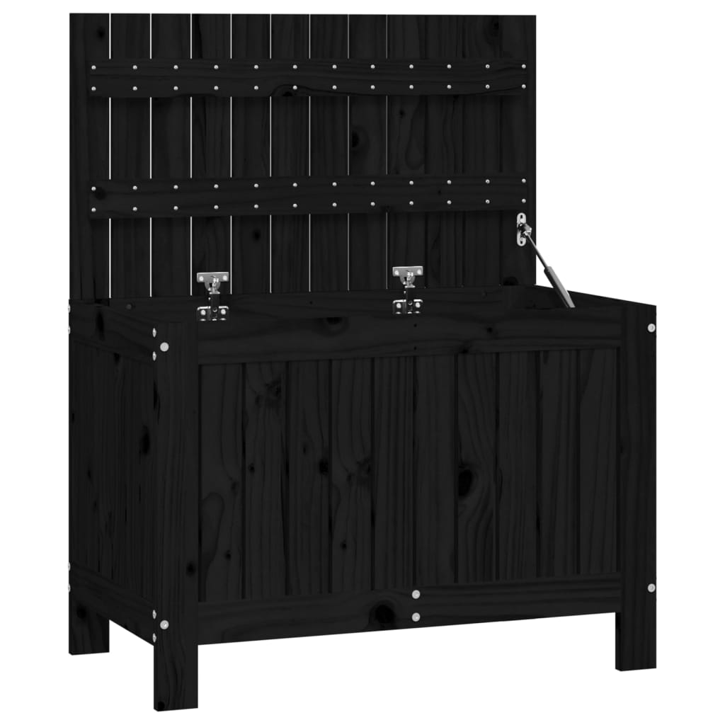 vidaXL Tuinbox 76x42,5x54 cm massief grenenhout zwart
