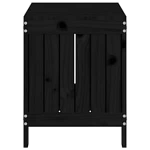 Zahradní úložný box černý 76 x 42,5 x 54 cm masivní borovice - obrázek 7