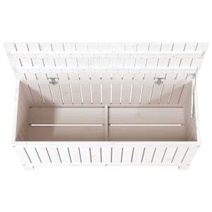 Zahradní úložný box bílý 108 x 42,5 x 54 cm masivní borovice - obrázek 8