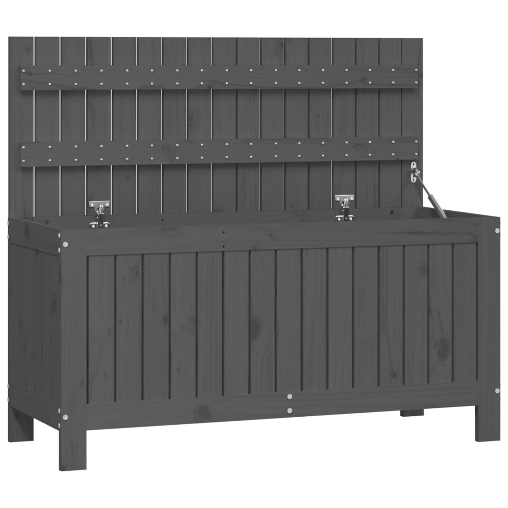 vidaXL Tuinbox 108x42,5x54 cm massief grenenhout grijs