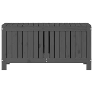 Zahradní úložný box šedý 108 x 42,5 x 54 cm masivní borovice - obrázek 6