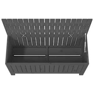 Zahradní úložný box šedý 108 x 42,5 x 54 cm masivní borovice - obrázek 8