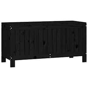 Zahradní úložný box černý 108 x 42,5 x 54 cm masivní borovice - obrázek 5