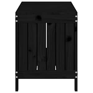 Zahradní úložný box černý 108 x 42,5 x 54 cm masivní borovice - obrázek 7