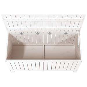 Zahradní úložný box bílý 115 x 49 x 60 cm masivní borové dřevo - obrázek 8