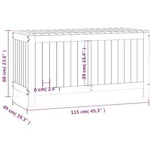 Zahradní úložný box medově hnědý 115x49x60 cm masivní borovice - obrázek 10