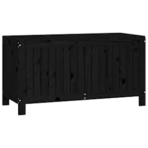 Zahradní úložný box černý 115 x 49 x 60 cm masivní borové dřevo - obrázek 5