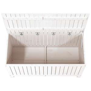 Zahradní úložný box bílý 121 x 55 x 64 cm masivní borové dřevo - obrázek 8