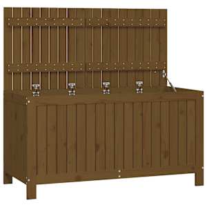 Zahradní úložný box medově hnědý 121x55x64 cm masivní borovice - obrázek 2