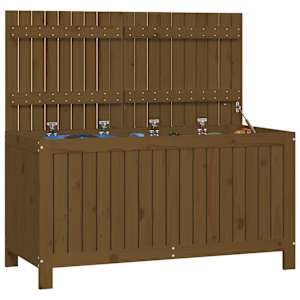 Zahradní úložný box medově hnědý 121x55x64 cm masivní borovice - obrázek 4