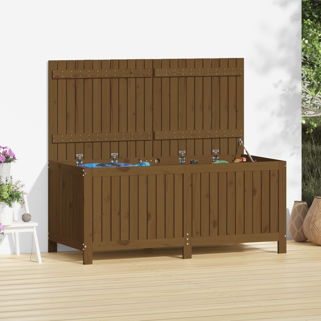 vida XL Gartentruhe Honigbraun 147x 68x 64 cm Massivholz Kiefer