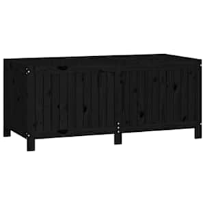 Zahradní úložný box černý 147 x 68 x 64 cm masivní borové dřevo - obrázek 5