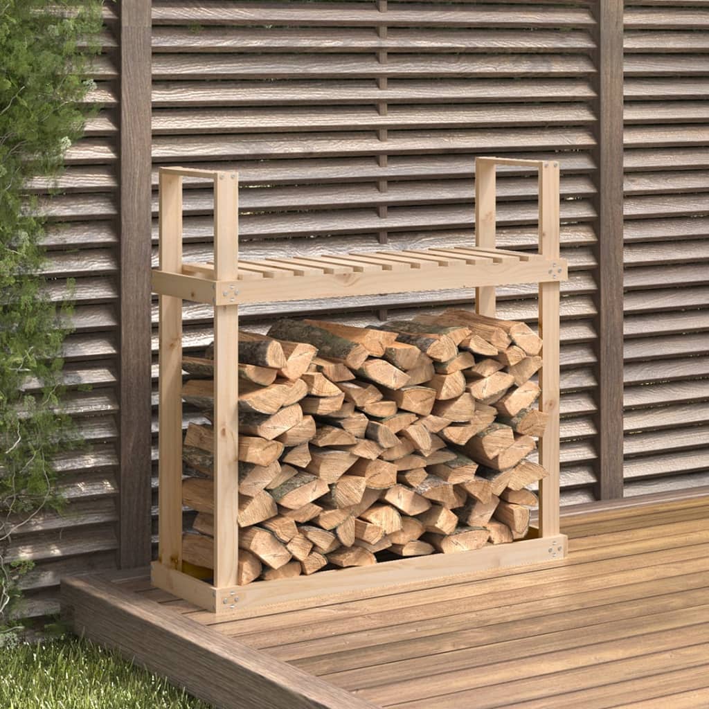 vidaXL Rastel pentru lemne de foc, 110x35x108,5 cm, lemn masiv de pin