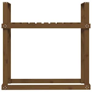Stojan na dřevo medově hnědý 110x35x108,5 cm masivní borovice - obrázek 5