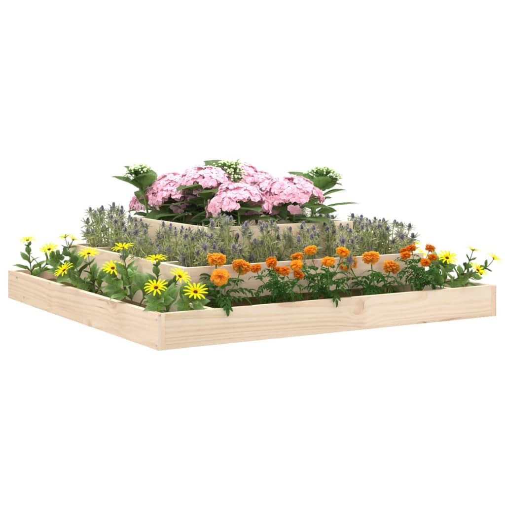 vidaXL Plantenbak 110x110x27 cm massief grenenhout afbeelding