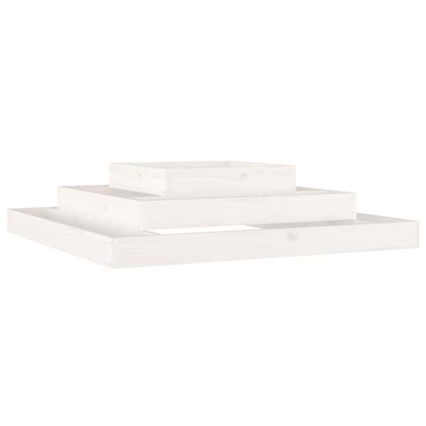 vidaXL taimekast, valge, 110 x 110 x 27 cm, m&auml;nnipuit