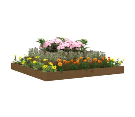 vidaXL Jardinière Marron miel 110x110x27 cm Bois massif de pin