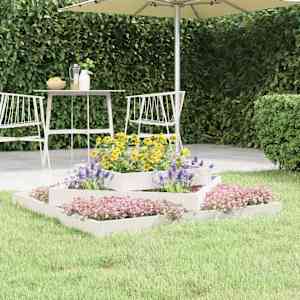 Visoka greda bela 112x112x27 cm trdna borovina