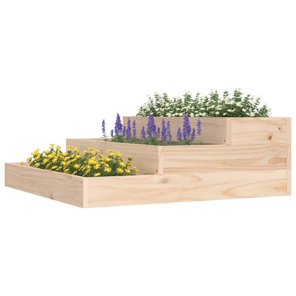 vidaXL Jardinieră, 78x78x27 cm, lemn masiv de pin