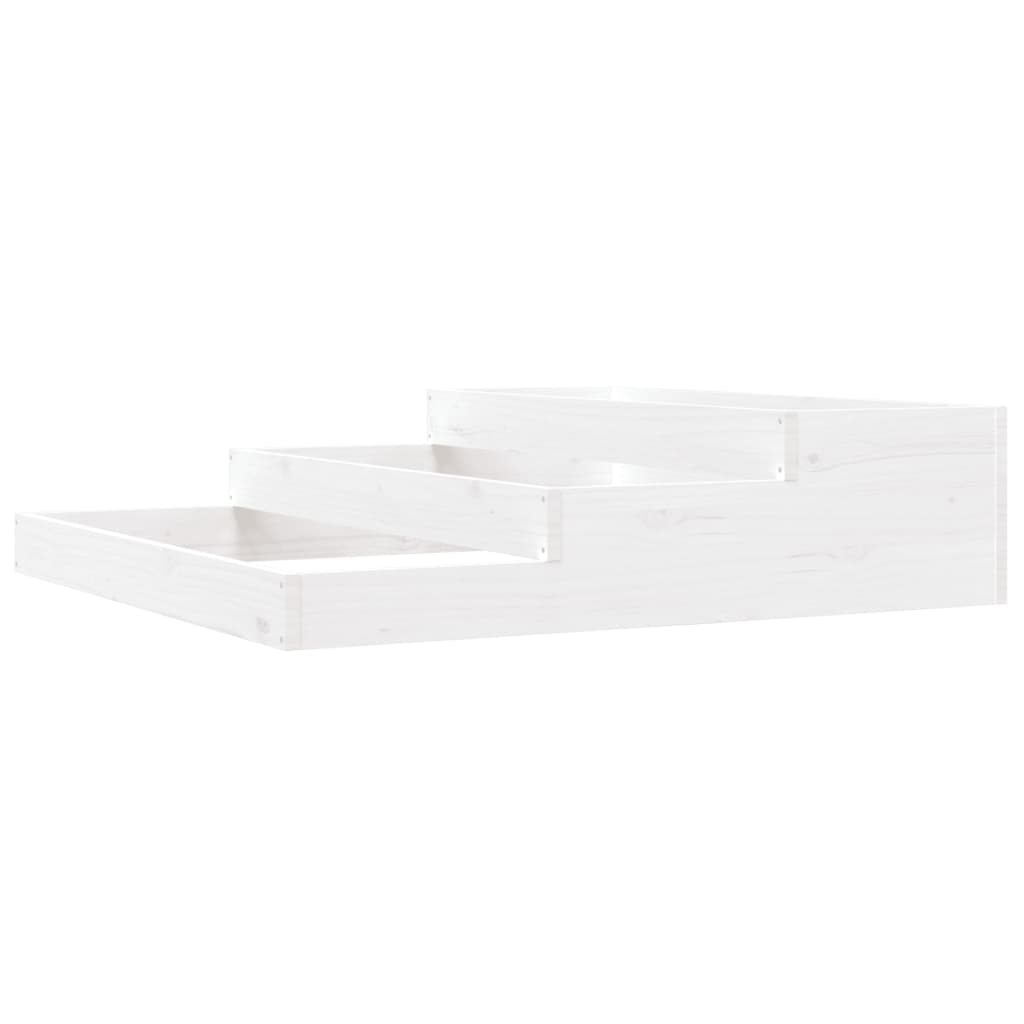 vidaXL Truhlík bílý 107 x 107 x 27 cm masivní borové dřevo