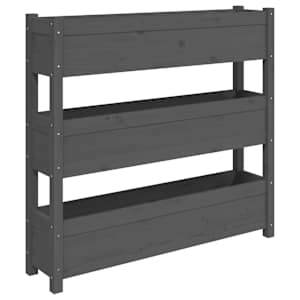 vidaXL taimekast, hall, 112 x 25 x 104,5 cm, m&auml;nnipuit