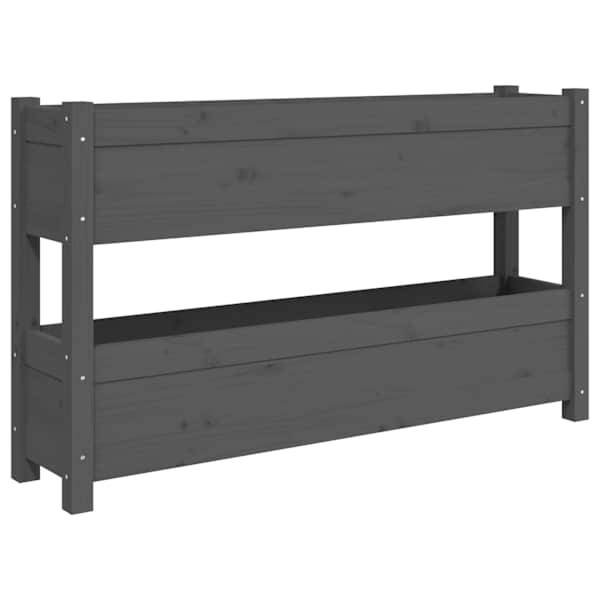 vidaXL taimekast, hall, 112 x 25 x 66 cm, m&auml;nnipuit