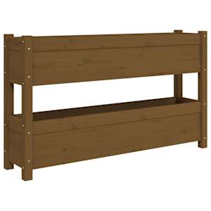 Truhlík medově hnědý 112 x 25 x 66 cm masivní borové dřevo - obrázek 2