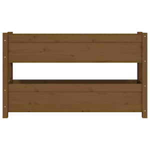 Truhlík medově hnědý 112 x 25 x 66 cm masivní borové dřevo - obrázek 5