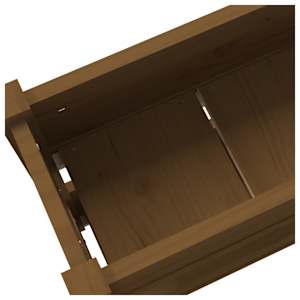 Truhlík medově hnědý 112 x 25 x 66 cm masivní borové dřevo - obrázek 7