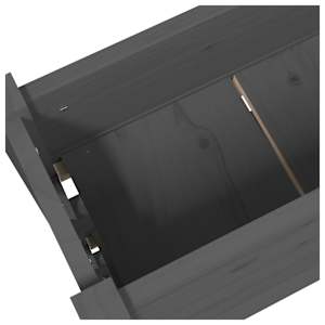 Truhlík šedý 77 x 25 x 104,5 cm masivní borové dřevo - obrázek 7