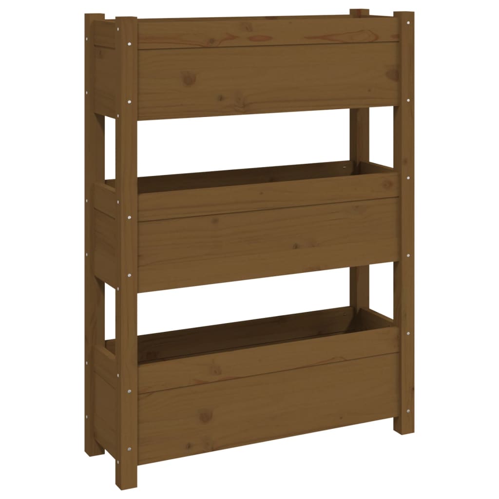 vidaXL Truhlík medově hnědý 77 x 25 x 104,5 cm masivní borové dřevo