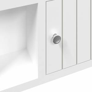 Skříňka na klíče bílá 40 x 8,5 x 20 cm kompozitní dřevo a ocel - obrázek 9