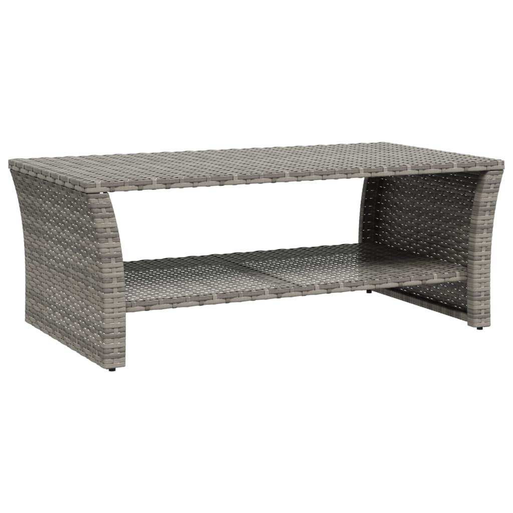 Coffee Table Grey 100x50x40 Cm Poly Rattan VidaXL 13 width=274