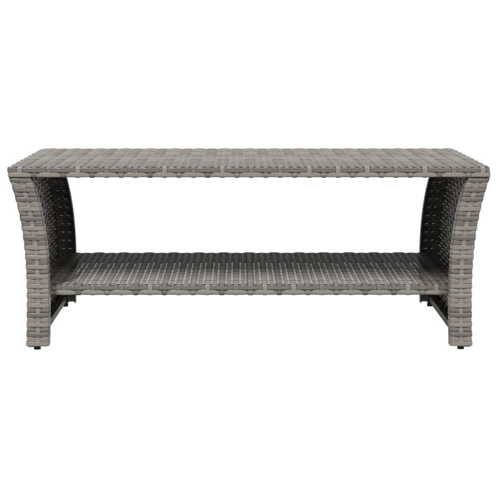 Coffee Table Grey 100x50x40 Cm Poly Rattan VidaXL 14 width=274