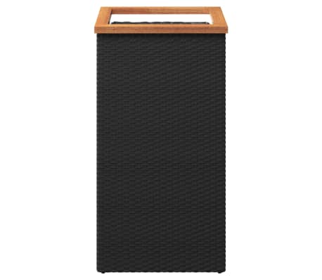 vidaXL Planter Black 40x40x80 cm Poly Rattan