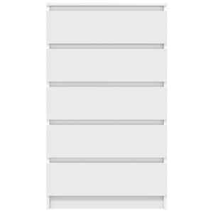 Zásuvková skříňka bílá 60 x 36 x 103 cm kompozitní dřevo - obrázek 4