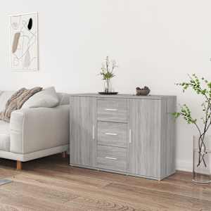 Komoda siva sonoma 91x29,5x65 cm inženirski les