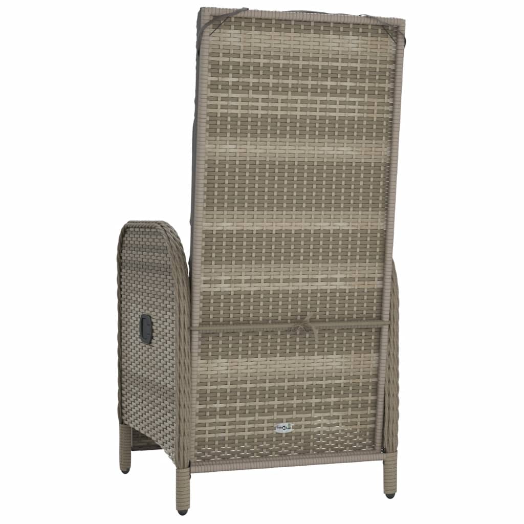 Sedie Reclinabili Da Esterno Con Cuscini 2 Pz Polyrattan Grigie VidaXL 18 width=274
