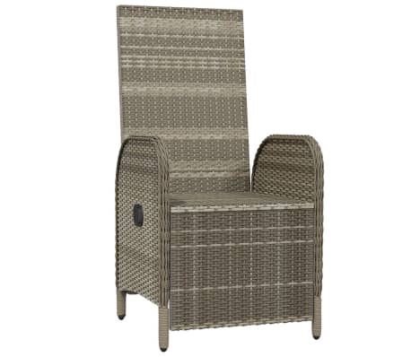 vidaXL GartenRelaxsessel mit Kissen 2 Stk. Poly Rattan Grau vidaXL.de