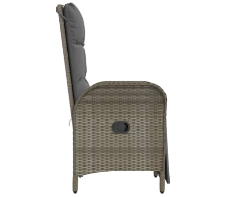 vidaXL GartenRelaxsessel mit Kissen 2 Stk. Poly Rattan Grau vidaXL.de