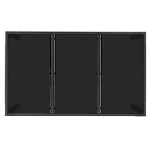 Zahradní stůl se skleněnou deskou černý 150x90x75 cm polyratan - obrázek 5