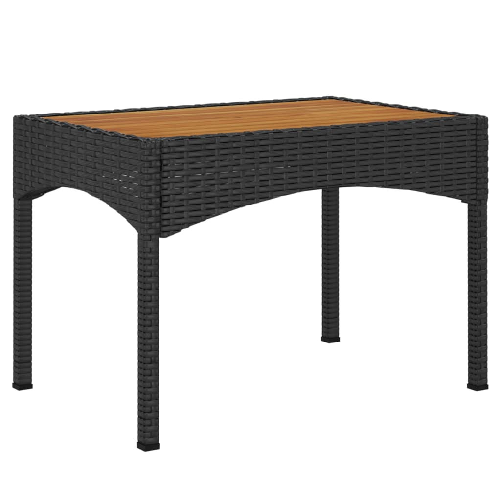 vidaXL 3-delige Loungeset met kussens poly rattan zwart afbeelding