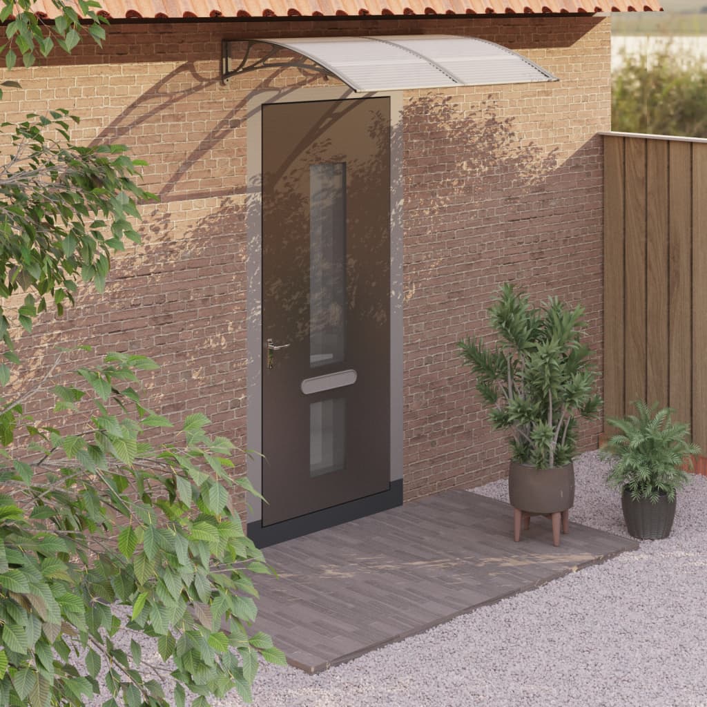 vidaXL Auvent de porte Gris 150x100 cm Polycarbonate