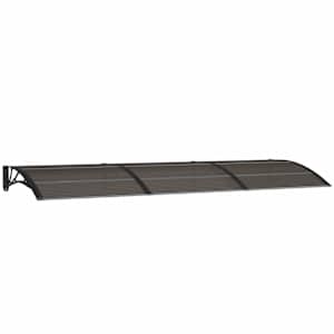 Vchodová stříška černá 300 x 100 cm polykarbonát - obrázek 2