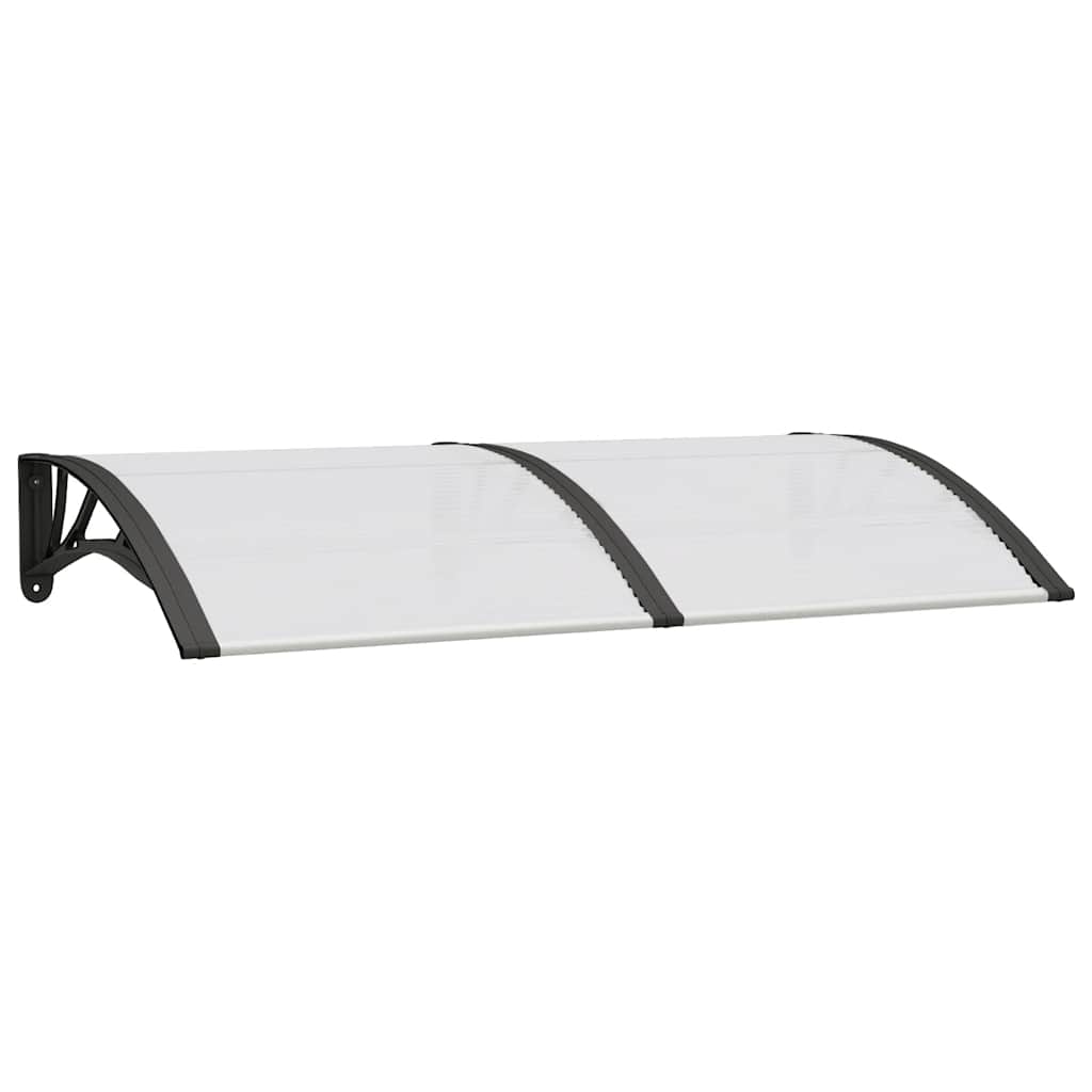 Thumbnail - vidaXL Türvordach Schwarz und Transparent 150x75 cm Polycarbonat