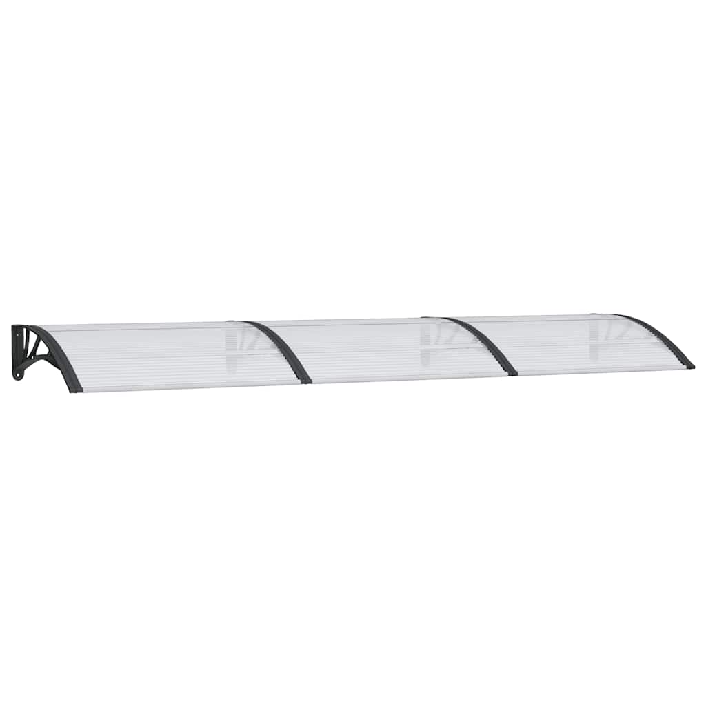 vidaXL Deurluifel 300x80 cm polycarbonaat zwart en transparant