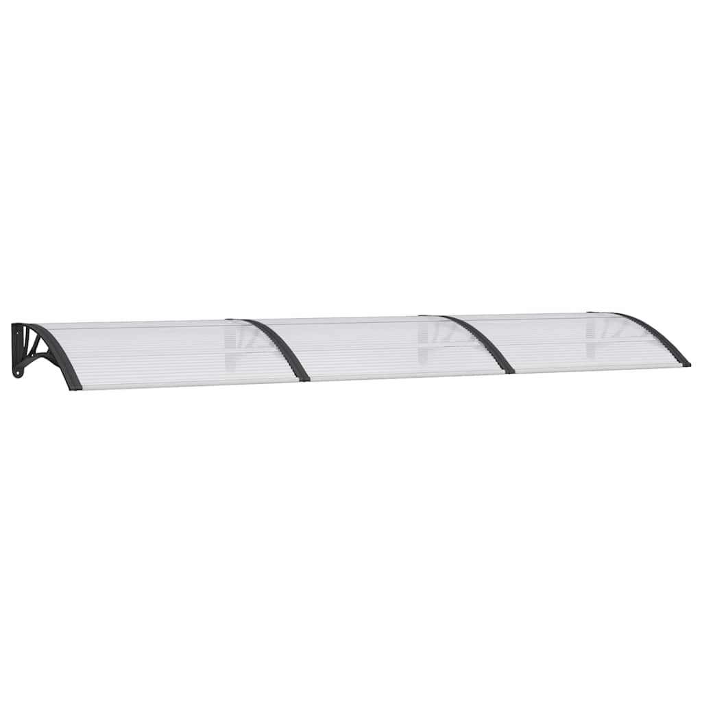 vidaXL Vchodová stříška černá a průhledná 300 x 75 cm polykarbonát