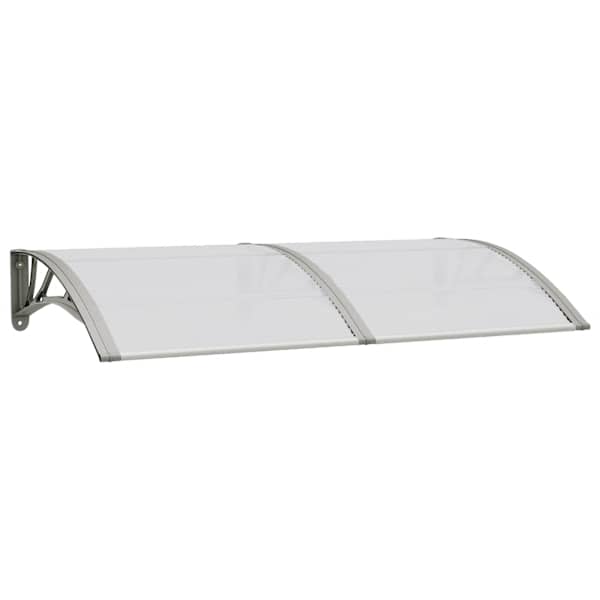 vidaXL ukse varikatus, hall, 150 x 75 cm, pol&uuml;karbonaat