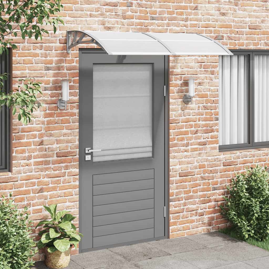 Auvent de porte Gris 150x80 cm Polycarbonate